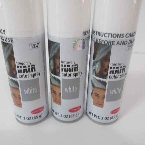 Lot of 3 Goodmark Temporary White Hair Color Spray 3oz 85g‎ for Halloween Party - Picture 5 of 5
